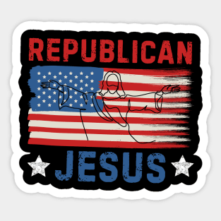Republican-Jesus Sticker